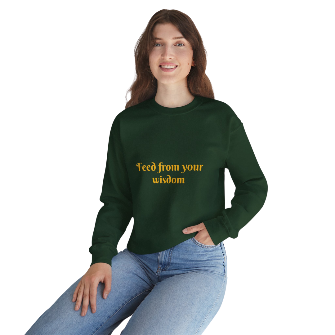 FEED FROM YOUR WISDOM - Unisex Heavy Blend™ Inspiration Motivational Crewneck Sweatshirt